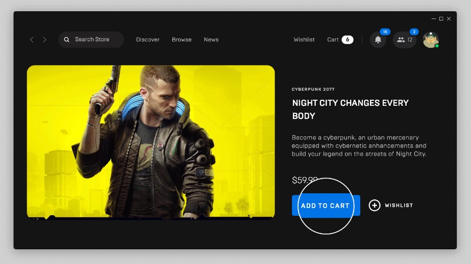 Epic Games Store вече има кошница за пазаруване