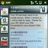 Финална версия на AIM за Windows Mobile