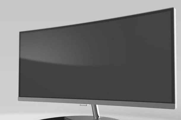 Philips също представи извит монитор с висока резолюция