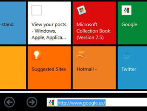 Снимки на новия браузър за таблети в Windows 8