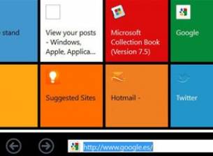 Снимки на новия браузър за таблети в Windows 8
