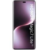 Honor Magic 7 Lite 5G в черен цвят, показващ елегантен извит дисплей и модерен дизайн.