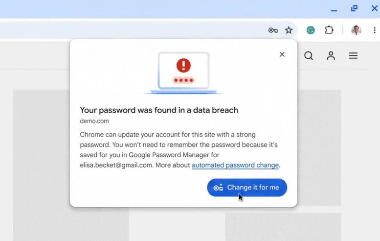 Google Chrome ще сменя автоматично слабите и изтекли пароли