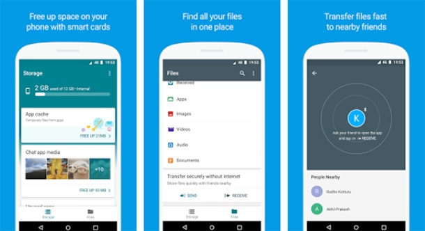 Google Files Go улеснява споделянето на файлове между устройства с Android