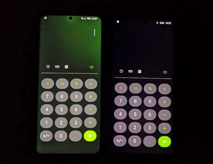 Потребители на Samsung Galaxy S20 Ultra се оплакват от позеленяване на дисплея