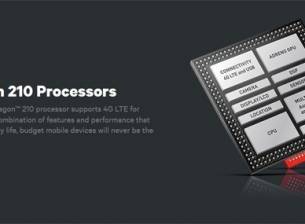 Бюджетният чипсет Snapdragon 210 има четириядрен процесор и LTE