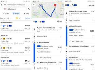 Навигацията с градски транспорт на Google Maps вече работи и в София