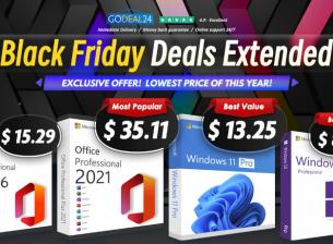 Грабнете доживотни Microsoft Office и Windows 10 от $8 с продължаващите Black Friday оферти на Godeal24!