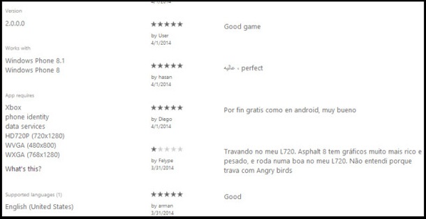 Името Windows Phone 8.1 вече се появи в описания на приложения