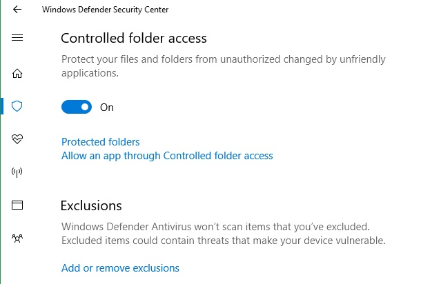 Нова функция в Windows 10 ще пази важните файлове от ransomware атаки