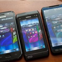 Демонстрация на SPB Mobile Shell 5.0 върху Samsung Galaxy S, Nokia N8 и HTC HD2