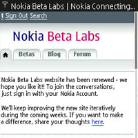 Nokia Beta Labs с нов мобилен сайт