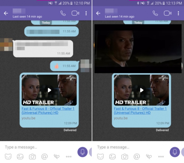 Viber вече може да възпроизвежда YouTube клипове в чатовете