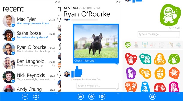 Facebook Messenger вече достъпен за Windows Phone 8