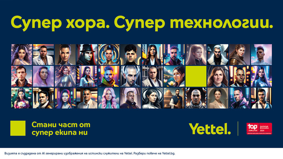 Изкуственият интелект преобрази служители на Yettel в нова рекламна кампания