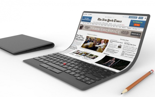 Lenovo показа концепция на лаптоп с гъвкав дисплей