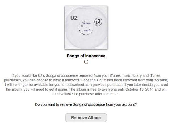 Apple пусна инструмент за изтриване на нежелания албум на U2 от iTunes