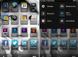 Снимки на интерфейса на BlackBerry OS 10